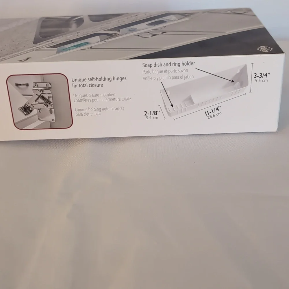 White Tip out plastic sink trays for kitchen or bathroom - Picture 2 of 3